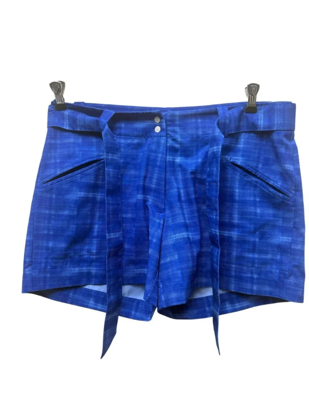 Nike Women's Dri-FIT Golf Shorts Size Medium Royal Blue Geo Print Sportswear